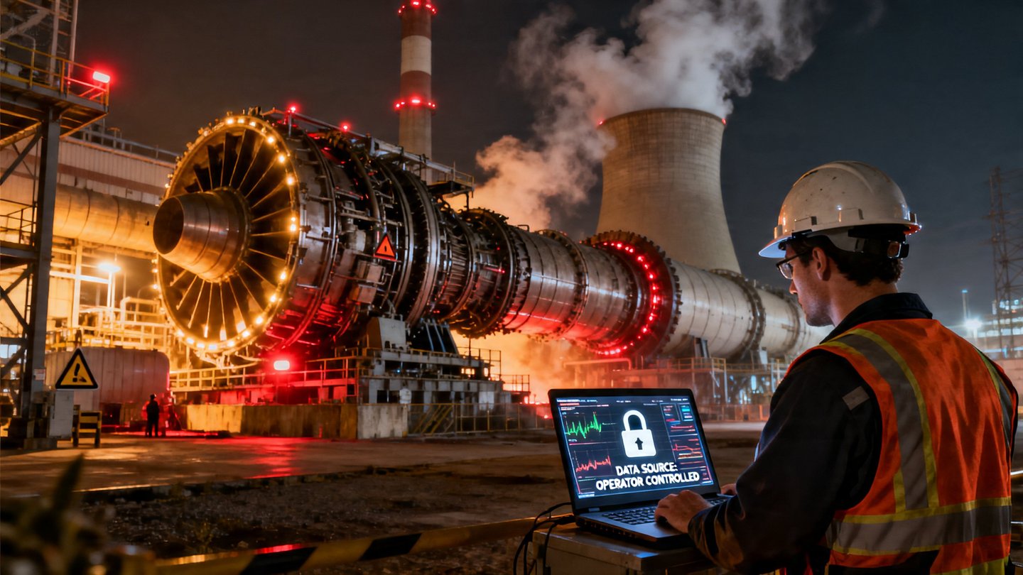Industrial gas turbine at power generation facility